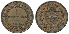 SAVOIA - Carlo Felice (1821-1831) - Centesimo 1826 T (P) Pag. 133; Mont. 139 CU
qSPL