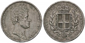 SAVOIA - Carlo Alberto (1831-1849) - 5 Lire 1833 G Pag. 233; Mont. 109 AG Colpetti
BB