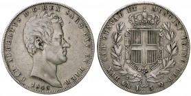SAVOIA - Carlo Alberto (1831-1849) - 5 Lire 1849 G Pag. 265; Mont. 141 AG
qBB/BB