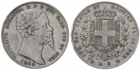 SAVOIA - Vittorio Emanuele II (1849-1861) - 5 Lire 1854 G Pag. 377; Mont. 49 R AG Colpetti
BB