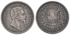 SAVOIA - Vittorio Emanuele II Re eletto (1859-1861) - 50 Centesimi 1860 F Pag. 443; Mont. 120 AG
BB+