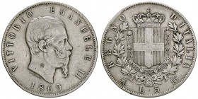 SAVOIA - Vittorio Emanuele II Re d'Italia (1861-1878) - 5 Lire 1869 M Pag. 489; Mont. 171 AG
BB