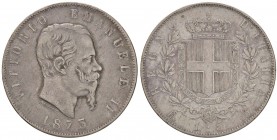 SAVOIA - Vittorio Emanuele II Re d'Italia (1861-1878) - 5 Lire 1873 M Pag. 496; Mont. 180 AG
BB/BB+