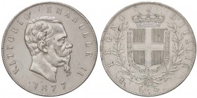 SAVOIA - Vittorio Emanuele II Re d'Italia (1861-1878) - 5 Lire 1877 R Pag. 502; Mont. 189 AG
qSPL