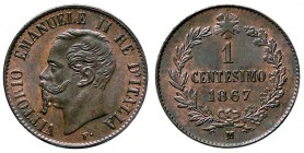 SAVOIA - Vittorio Emanuele II Re d'Italia (1861-1878) - Centesimo 1867 M Pag. 565; Mont. 264 CU
FDC