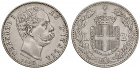 SAVOIA - Umberto I (1878-1900) - 2 Lire 1885 Pag. 595; Mont. 40 R AG
BB-SPL