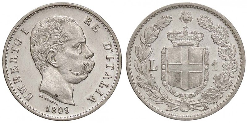 SAVOIA - Umberto I (1878-1900) - Lira 1899 Pag. 606; Mont. 52 AG Fondi lucenti
...