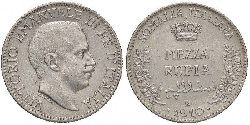 SAVOIA - Somalia - Mezza Rupia 1910 Pag. 966; Mont. 449 R AG
qBB/BB