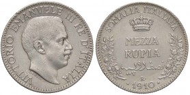 SAVOIA - Somalia - Mezza Rupia 1910 Pag. 966; Mont. 449 R AG
qBB/BB