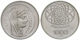REPUBBLICA ITALIANA - Repubblica Italiana (monetazione in lire) (1946-2001) - 1.000 Lire 1970 - Roma Capitale Mont. 6 AG
FDC