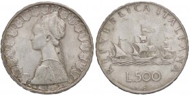REPUBBLICA ITALIANA - Repubblica Italiana (monetazione in lire) (1946-2001) - 500 Lire 1958 - Caravelle Mont. 2 AG
FDC