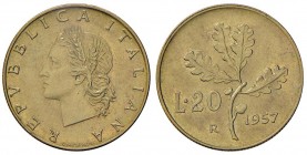 REPUBBLICA ITALIANA - Repubblica Italiana (monetazione in lire) (1946-2001) - 20 Lire 1957 Mont. 5 BT
FDC