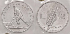 REPUBBLICA ITALIANA - Repubblica Italiana (monetazione in lire) (1946-2001) - 2 Lire 1949 Mont. 6 NC IT Sigillata
qFDC