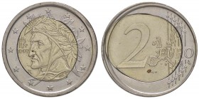 REPUBBLICA ITALIANA - Repubblica Italiana (monetazione in euro) (2002) - 2 Euro 2002 Att. Z57e NI D/Tondello irregolare, R/Fuori uscita di metallo
SP...