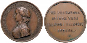 MEDAGLIE - SAVOIA - Pietro I (1060-1078) - Medaglia Alla moglie Agnese di Poitiers AE Opus: Broggi Ø 51 Graffi sul bordo
SPL