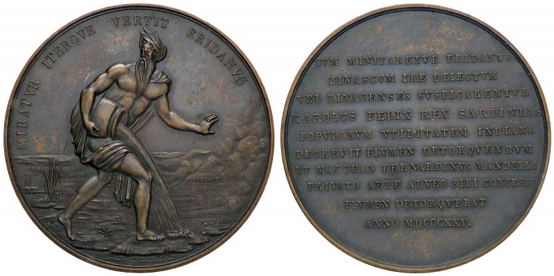 MEDAGLIE - SAVOIA - Carlo Felice (1821-1831) - Medaglia 1825 - Deviazione delle ...