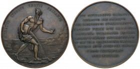 MEDAGLIE - SAVOIA - Carlo Felice (1821-1831) - Medaglia 1825 - Deviazione delle acque del Po a Zignasco R AE Opus: Putinati Ø 50
SPL+