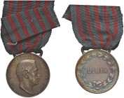 MEDAGLIE - SAVOIA - Vittorio Emanuele III (1900-1943) - Medaglia Campagna di Libia AG Opus: L. Giorgi Ø 32 Patinata
BB+