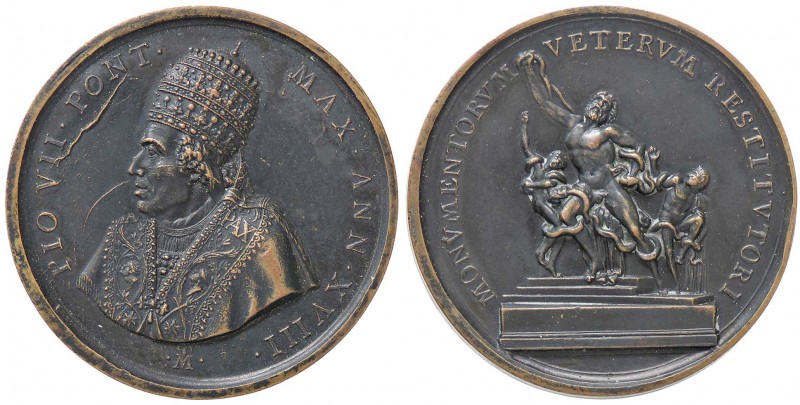 MEDAGLIE - PAPALI - Pio VII (1800-1823) - Medaglia A. XVIII AE Ø 43
qSPL