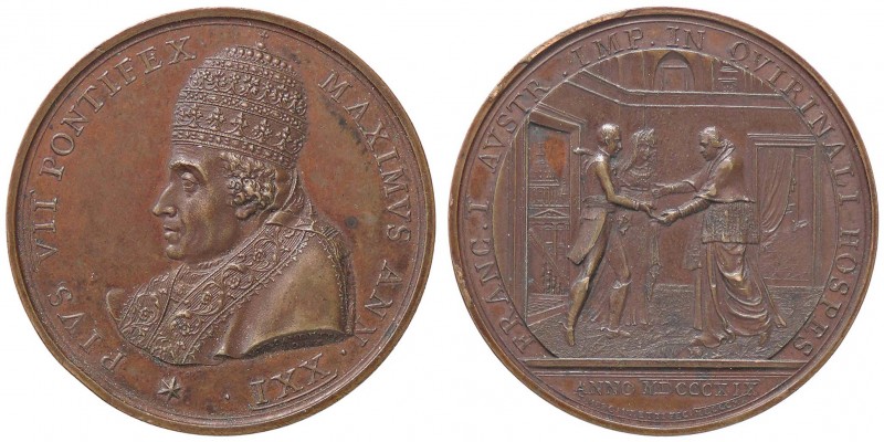 MEDAGLIE - PAPALI - Pio VII (1800-1823) - Medaglia A. XXI AE Ø 42 Colpetti
SPL