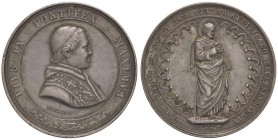 MEDAGLIE - PAPALI - Pio IX (1846-1866) - Medaglia R AG Opus: Speranza Ø 37 Piccola tacca al bordo al D/
SPL