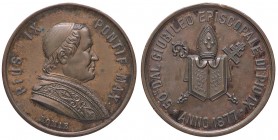 MEDAGLIE - PAPALI - Pio IX (1866-1870) - Medaglia 1877 AE Ø 40 Appiccagnolo rimosso
SPL