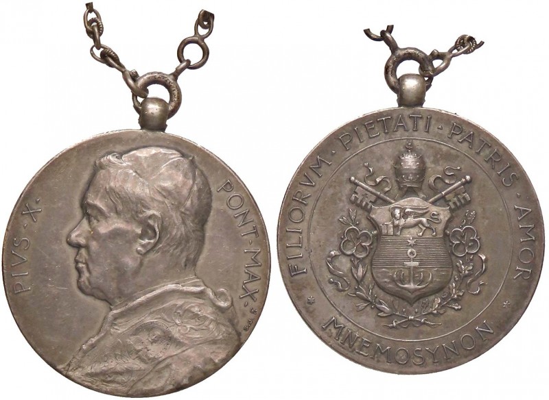 MEDAGLIE - PAPALI - Pio X (1903-1914) - Medaglia AG Ø 33
bello SPL