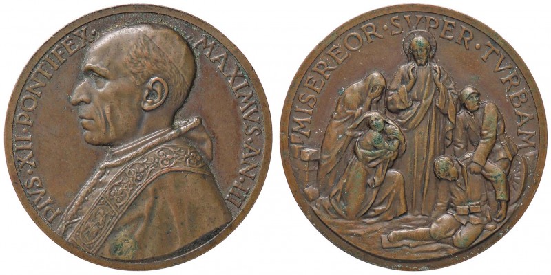 MEDAGLIE - PAPALI - Pio XII (1939-1958) - Medaglia A. III Mont. 43 AE
SPL+