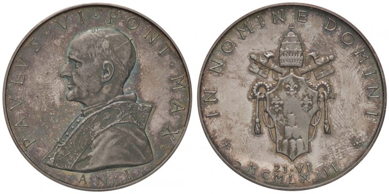MEDAGLIE - PAPALI - Paolo VI (1963-1978) - Medaglia 1963 A. I - Incoronazione AG...