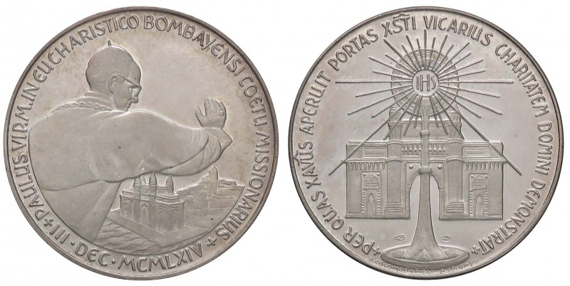 MEDAGLIE - PAPALI - Paolo VI (1963-1978) - Medaglia 1964 - Viaggio in India AG Ø...