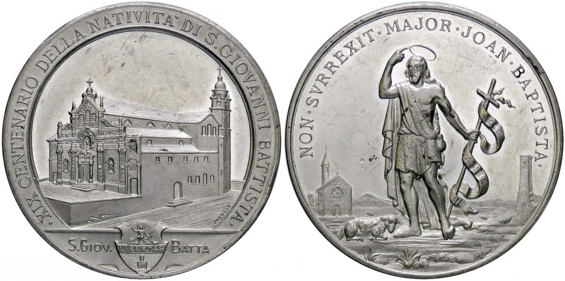 MEDAGLIE - RELIGIOSE - Medaglia San Giovanni Battista, XIX centenario della nasc...
