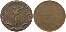 MEDAGLIE - CITTA' - Genova - Medaglia 1927 A. VI - Gruppo sportivo società 'Nafta' AE Opus: Boninsegna Ø 50
SPL+