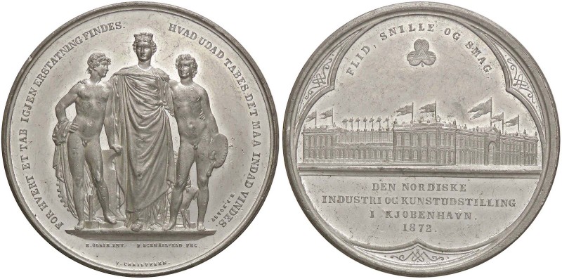 MEDAGLIE ESTERE - DANIMARCA - Cristiano IX (1863-1906) - Medaglia 1872 - Esposiz...