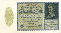 CARTAMONETA ESTERA - GERMANIA - Repubblica di Weimar (1919-1933) - 10.000 Marchi 19/01/1922 Pick 71 Lotto di 17 biglietti
med. SPL