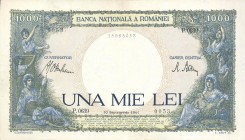 CARTAMONETA ESTERA - ROMANIA - Banca Nazionale Rumena - 1.000 Lei 10/09/1941 Piega verticale
SPL-FDS