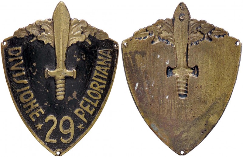 VARIE - Articoli militari Scudetto omerale 29° divisione Peloritana mm 57x46
Bu...