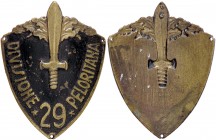 VARIE - Articoli militari Scudetto omerale 29° divisione Peloritana mm 57x46
Buono