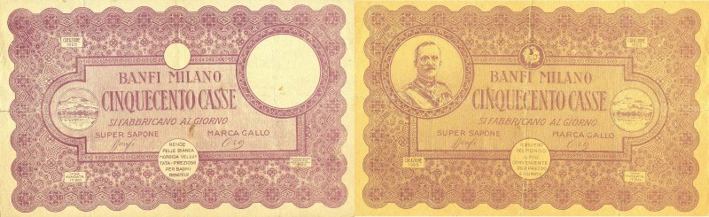 VARIE - BIGLIETTI Pubblicitario, 1925, Banfi Milano Pressato
qBB