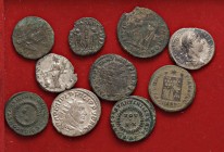 LOTTI - Imperiali Antoniniano di Filippo I, denario di A. e S. Severo, AE3 di Costantino I (7) Lotto di 10 monete
MB÷BB