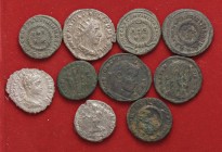LOTTI - Imperiali Antoniniano di Filippo I, denario di A. e S. Severo, AE3 di Costantino I (7) Lotto di 10 monete
MB÷BB