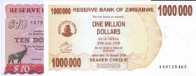 LOTTI - Cartamoneta-Estera ZIMBABWE - Lotto di 8 biglietti
FDS
