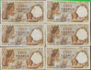 LOTTI - Cartamoneta-Estera FRANCIA - 100 franchi Lotto di 6 biglietti 1940/41 tutti con date diverse
qBB÷qSPL