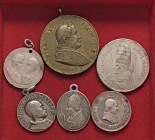 LOTTI - Medaglie PAPALI - Lotto di 5 medaglie e una dei Savoia
MB÷SPL
