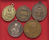LOTTI - Medaglie RELIGIOSE - Lotto di 5 medaglie
MB÷BB