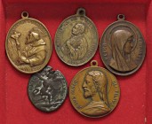 LOTTI - Medaglie RELIGIOSE - Lotto di 5 medaglie
MB÷BB