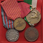 LOTTI - Medaglie SAVOIA - Lotto di 4 medaglie con nastrino
med. SPL