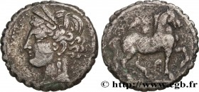 ZEUGITANA - CARTHAGE
Type : Double shekel 
Date : c. 160-146 AC. 
Mint name / Town : Carthage, Zeugitane 
Metal : billon 
Diameter : 25  mm
Orientatio...