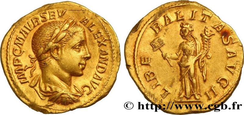 SEVERUS ALEXANDER
Type : Aureus 
Date : 224 
Mint name / Town : Rome 
Metal : go...