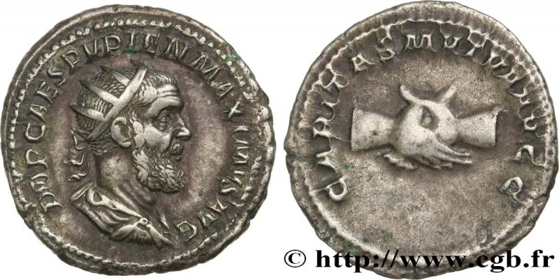 PUPIENUS
Type : Antoninien 
Date : 238 
Mint name / Town : Rome 
Metal : silver ...