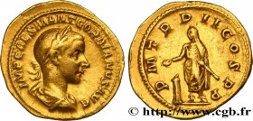 GORDIAN III
Type : Aureus 
Date : mi 239 
Mint name / Town : Rome 
Metal : gold 
Millesimal fineness : 1000  ‰
Diameter : 20  mm
Orientation dies : 6 ...